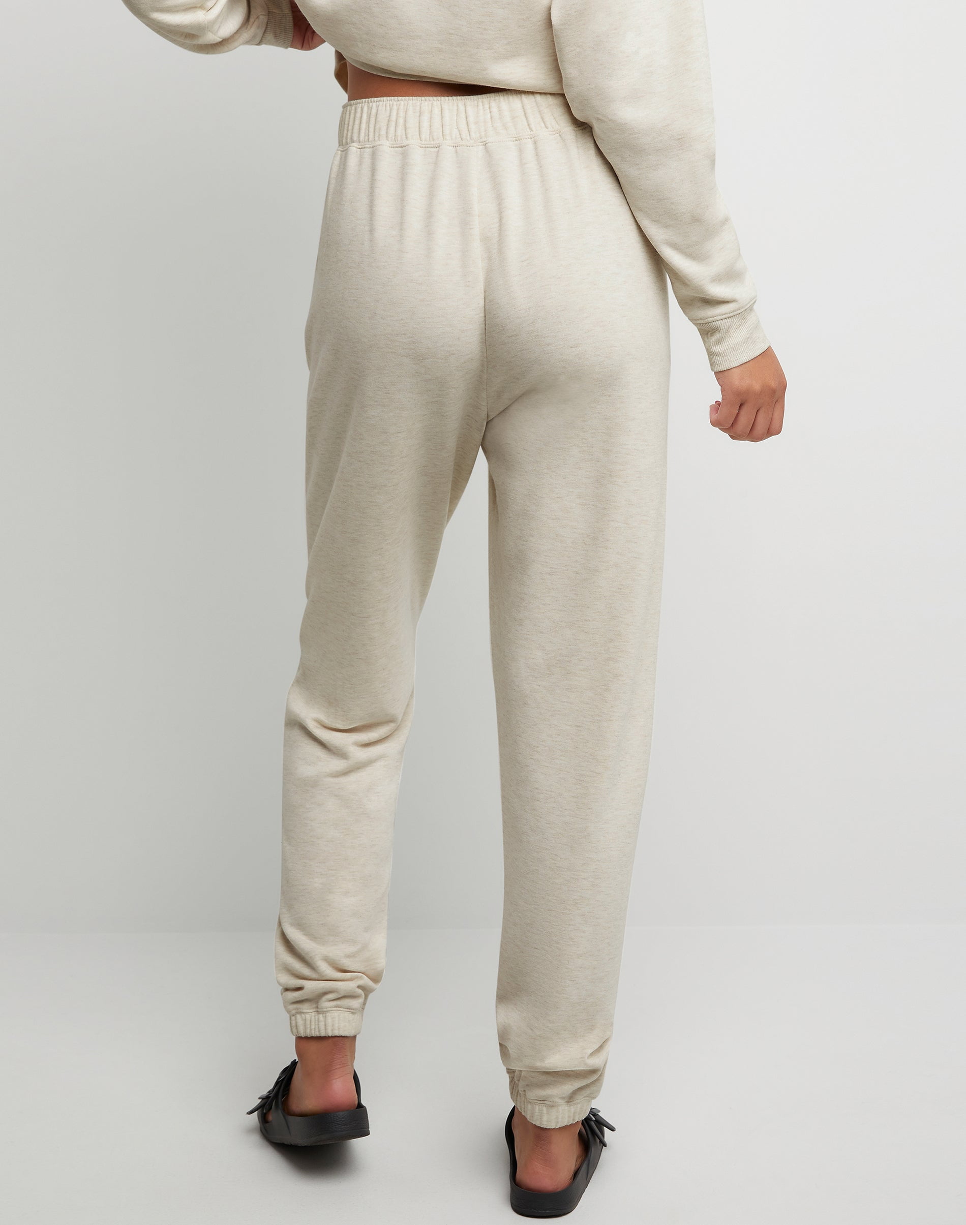 Hanes Originals Women's Soft Brushed Fleece Joggers, 29" Wheat Heather M