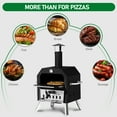 thumbnail image 3 of Oufan Outdoor Pizza Oven Wood Fired 2-Layer Pizza Ovens Outside Pizza Maker with Stone, Removable Cooking Rack for Camping Backyard BBQ, 3 of 9