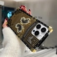 thumbnail image 3 of for iPhone 16e (2025) Butterfly Kickstand Case, Glitter Bling Foldable Stand Woman Girly Mirror Back Golden Plated Shockproof Protective Elegant Cute Soft Cover for iPhone 16e 6.1 (Black), 3 of 12
