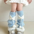 thumbnail image 2 of FAWUUDO Winter Warm Leg Warmers for Girls Fall Knitted Legwarmers Cute Soft Socks Accessories, 2 of 5