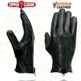 thumbnail image 2 of Milwaukee Leather SH867 Men's USA Deerskin Black Leather Unlined Lightweight Motorcycle Riders Gloves Small, 2 of 7