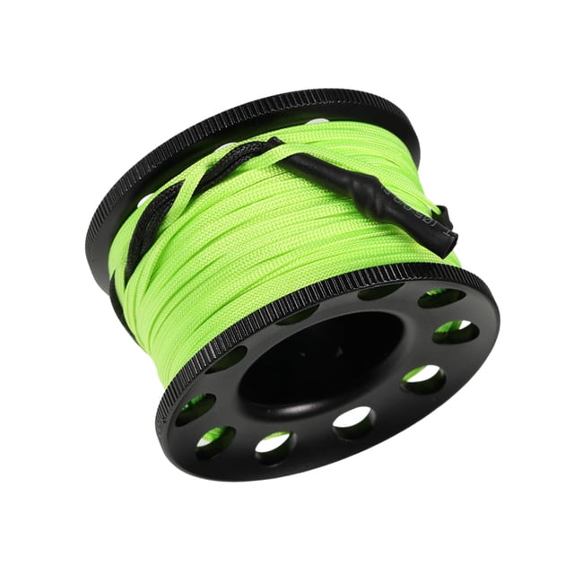 Sonducket Carrete Profesional 15m Cuerda Ligera Cueva Diving Spool con Snap Hook Deportes acuáticos Accesorios Equipo Deportes acuáticos Negro