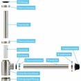 thumbnail image 3 of Laiton Siphon de Lavabo Nickel Brossé, Universel Syphon Design 1 1/4 x 32mm, Réglable Anti Odeur, Inox acier inoxydable, 3 of 5