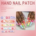 thumbnail image 3 of RAGUPEL 24Pcs Glue on Nails for Women,Colorful Flower Pattern Square Press on Nails,Glossy Design Full Cover Nail Tips,Press on Nails Long for Daily Life,Gatherings and Photo Shoots,Style3, 3 of 7
