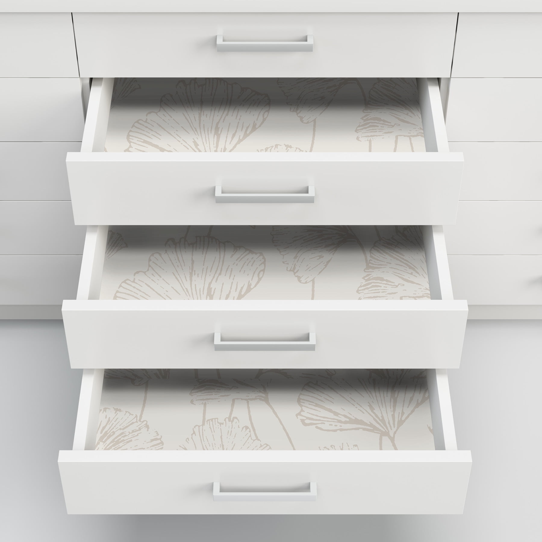 NuWallpaper Silver Hikarigaoka Vinyl Peel And Stick Wallpaper, 216-in by 20.5-in, 30.75 sq. ft.