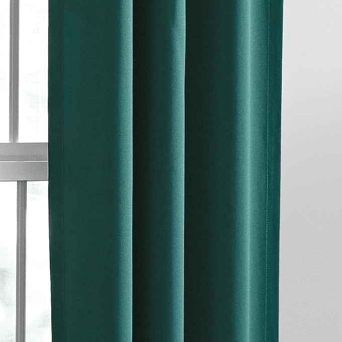 (2 pack) Mainstays Blackout Curtain Panel Pair, Set of 2, Dark Teal Blue, 30"W x 63"L