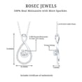 thumbnail image 6 of Rosec Jewels Elegant Infinity Pendant Necklace with Moissanite for Women - D Color VS1 Clarity, 925 Sterling Silver, 6 of 7
