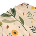 Floral and green, light brown beige background Shower Curtain Shower