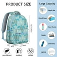 thumbnail image 4 of Cartoon Sea Turtle and Coral Reef Student Backpack Durable Waterproof School Bag, Adjustable Straps, Breathable Foam Padding, Large Capacity for Outdoor Activities and Beach, 4 of 5