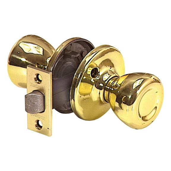 KWIKSET 200T 3 Polished Brass Finish, Tylo Passage Lockset, for Hall or Closet Use, Fixed 2-3/8" Backset