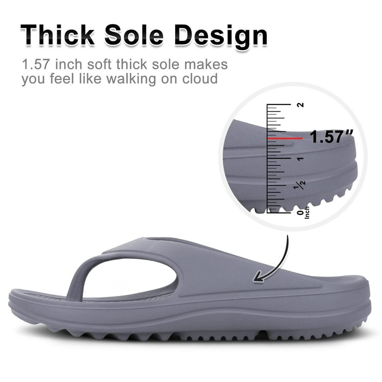 Litfun Orthotic Cushioned Flip Flops for Women, Summer Beach Shoes