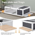 thumbnail image 4 of CL.HPAHKL Wooden Tortoise Habitat House Indoor&Outdoor, Large Tortoise Enclosure Cage with Removable Trays Reptile Cage for Small Animals, Grey, 4 of 7