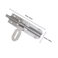 thumbnail image 2 of Raindrops Silver Slide Lock Barrel Bolt Slide Lock Heavy-duty 1Set, 2 of 8