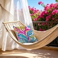 thumbnail image 6 of Throw Pillow Cover 18x18 Inch Waterproof Summer Flower Bohemian Print Soft Colorful for Car Office Patio Decor by MPOISVA, 6 of 7