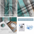 thumbnail image 4 of Teal Orange Grey Blackout Curtains for Bedroom/Living Room, Thermal Insulated Kitchen Curtains, Farmhouse Vintage Wooden Grommet Darkening Window Treatment Drapes 42"x84"x2, 4 of 8