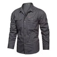 thumbnail image 1 of A Camisa Cargo Militar Con Botones De Manga Larga For Hombre, 1 of 2