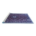 thumbnail image 2 of Ahgly Company Machine Washable Indoor Square Persian Blue Traditional Area Rugs, 4' Square, 2 of 4