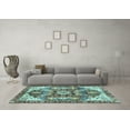 thumbnail image 3 of Ahgly Company Indoor Rectangle Abstract Light Blue Modern Area Rugs, 5' x 8', 3 of 4