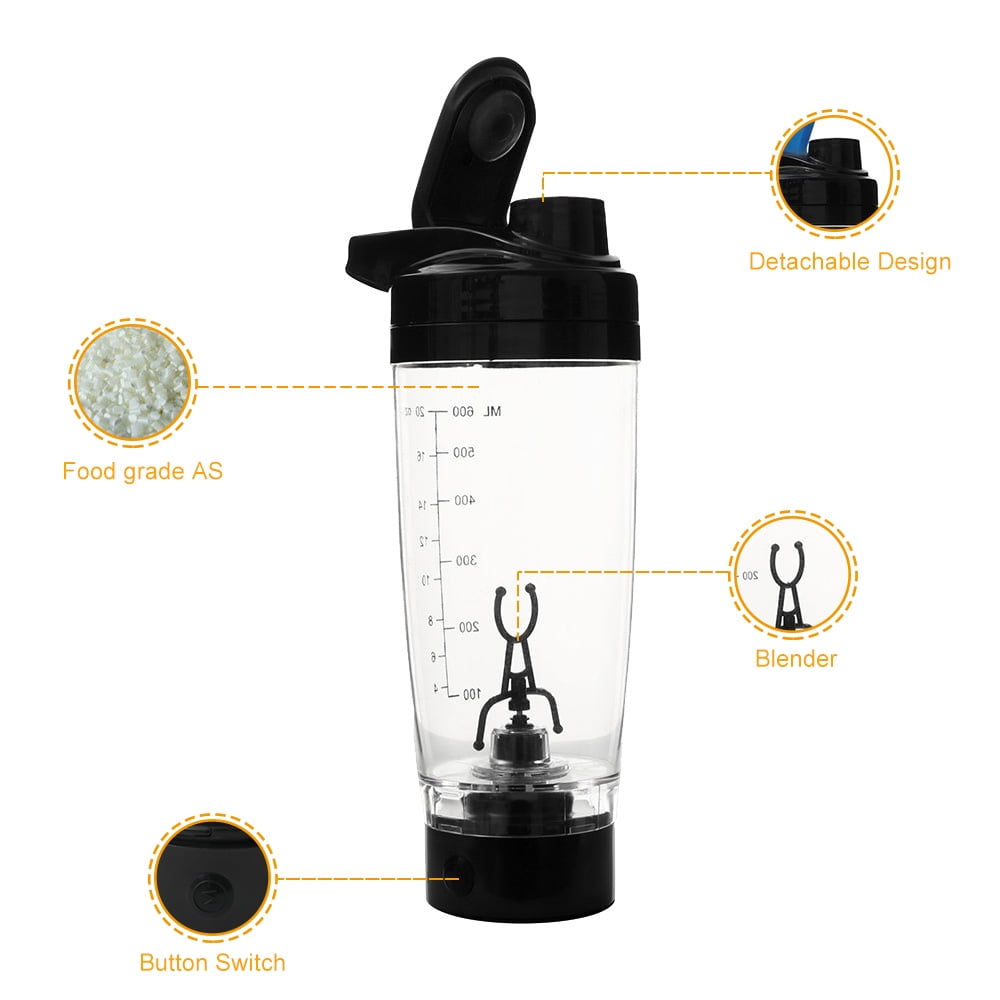 Boombod Boomboddle 600 ml Protein Shaker Bottle with Storage, 100% BPA and Lead Free, Leak Proof Fitness Sports Nutrition Supplements Mix Shake Bottl