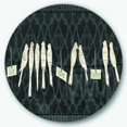 thumbnail image 1 of Designart 'French Bird Flea Market II' Farmhouse Metal Circle Wall Art, 1 of 3