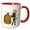 Red/White, variant on 3drose, African American Bumble Bee Fairy and Honey Pot Floral, 15oz Two-tone Black Mug