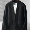 thumbnail image 4 of Suéter de hombre, cárdigan de lana de otoño e invierno, moda informal con cuello en V, chaqueta de diseño para papá, 4 of 6
