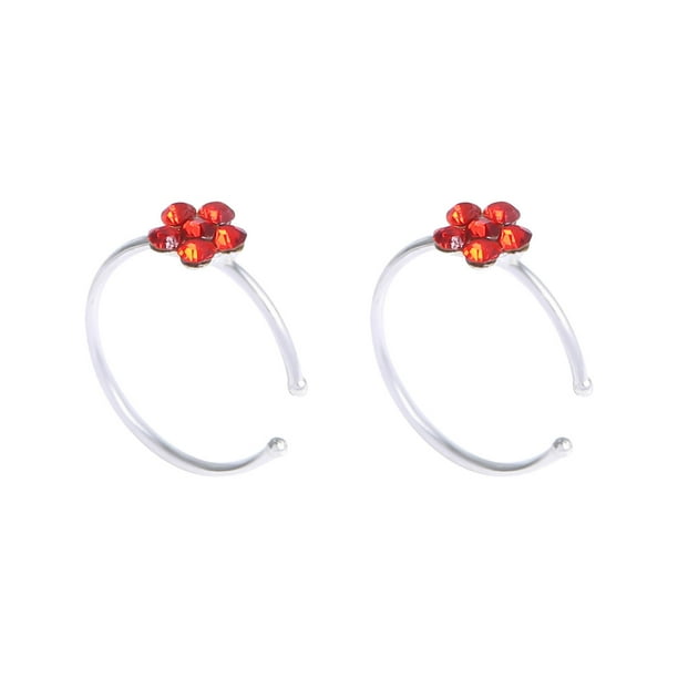 Xihbxyly Liquidación de verano Piezas de nariz de cristal pequeña, joyería de cristal brillante para la nariz, regalo de joyería para damas
