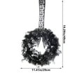 thumbnail image 3 of Nmdmisc Halloween Garland Wreath Decoration Halloween Decoration Pendant Home Decoration Halloween Door Wreath(Silver,11.41 * 20.27 in), 3 of 7