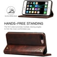 thumbnail image 3 of iPhone Xs Case, iPhone X Case, Leather Wallet Folio Case Book Design Flip Cover with Stand and ID Credit Card Slot  Closure for iPhone Xs/X Brown, 3 of 12