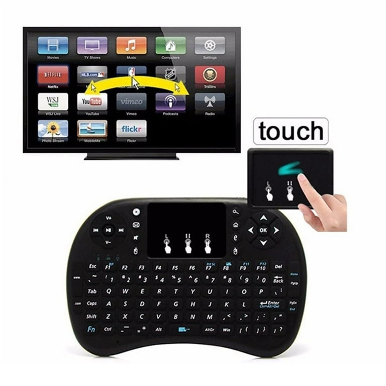 Draadloos Mini-toetsenbord 2,4 GHz met Touchpad-muis van MakerSpot Compatibel met Android TV Box, PS4, Raspberry Pi, Smart TV, PC
