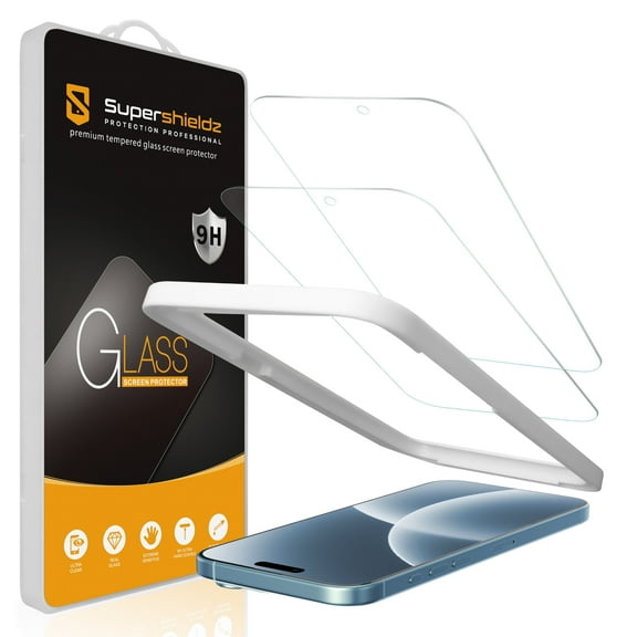 (2 Pack) Supershieldz Designed for iPhone Air Tempered Glass Screen Protector with (Easy Installation Tray) Anti Scratch, Bubble Free