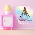 thumbnail image 3 of Personalized Watercolor Decal Bedroom Wall Decal for Children Cartoon Art Safari Animal Colorful Art Cute Custom Name Décor - Size: 30 In x 30 In, 3 of 5