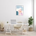 thumbnail image 2 of Stupell Industries Pastel Geometric Shape Abstraction Soft Blue Pink Yellow Abstract Painting White Framed Art Print Wall Art, 24 x 30, 2 of 7