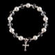 thumbnail image 3 of Pulsera Perla blanca, Cristal transparente Y Dije De Cruz, Recuerdo Con Tarjeta Personalizada Para Bautizo, Primera Comunión, Confirmación, Boda, xv Años,etc.Paquete de 10 Piezas, 3 of 5