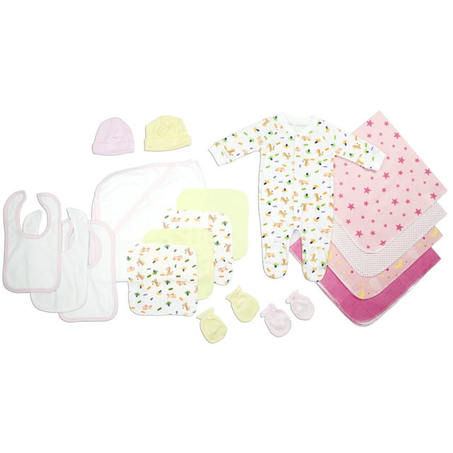 Bambini Newborn Baby Girls 17 Pc Layette Baby Shower Gift Set