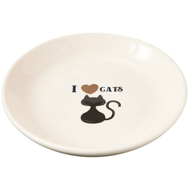 Spot By Ethical Products - Cuenco De Cerámica Resistente De Alto Brillo Para Perros Y Gatos, Plato Duradero Para Comida Y Agua Para Perros, Apto Para Lavavajillas, Platillo Para Gatos I Love Cats De 5