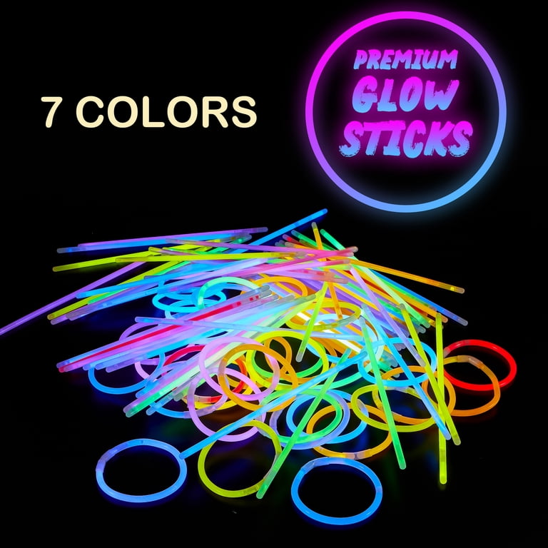 Joyfy Glow Sticks Bulk Pack, 100 Count 8 Inch photo 2