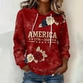 thumbnail image 2 of 250 Anniversary Usa Shirt Women's Casual Hoodie With American 250Th Anniversary Print 250 Years Flag Patriotic Shirt, 2 of 4