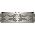 thumbnail image 3 of Titanium Brushed & Polished Laser Design 8mm Beveled Edge Band (Size 11) Made In China tb115a-11, 3 of 5
