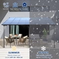 thumbnail image 4 of Perfect Garden 10' x 14' ft Outdoor Pergola Gazebo,Wall-Mounted Lean to Metal Awning Gazebo with Roof,Large Heavy Duty for Patio,Decks,Backyard, 4 of 10