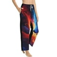 thumbnail image 2 of Daiia Red And Blue Fire Wolf Women's Sleep Pant with Pockets and Drawstring,Pajama Pants-XX-Large, 2 of 9