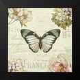 thumbnail image 2 of Audit, Lisa 20x20 Black Modern Framed Museum Art Print Titled - Marche de Fleurs Butterfly II, 2 of 5