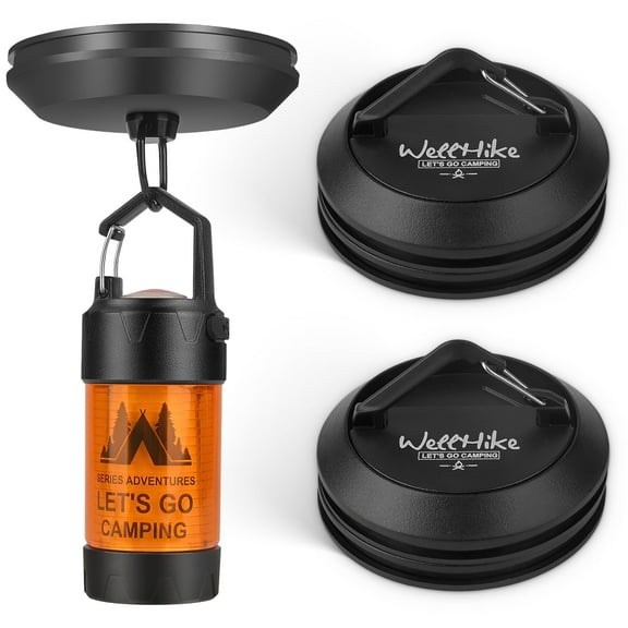 Cteifuer 2 PCS Strong Magnetic Camping Light Tent Hook - Detachable Canopy Camping Lamp Holder Magnetic Hooks Travel Outdoor Tools