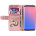 thumbnail image 3 of case for Samsung Galaxy A32 5G (Not 4G) Wallet Case, Girly Glitter Sparkly Bling Leather Case Zipper Pocket with ID Card Holder Slot Shockproof Magnetic Cover for Samsung Galaxy A32 5G SFLL Rose Gold, 3 of 10