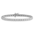 thumbnail image 3 of Sterling Silver Bracelet Diamond Women's 4.5 mm 7 in Rhodium Plated, 3 of 4