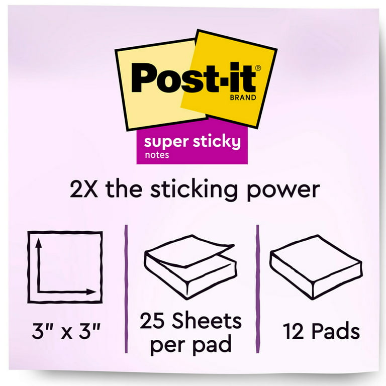 Post-it Super Sticky Note Standard Pack, Energy Boost