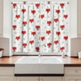 thumbnail image 2 of Kids Boys Curtains 2 Panels Set, Hipster Foxes with Hats Glasses on Stars Background Funny Animal, Window Drapes for Living Room Bedroom, 55W X 39L Inches, Scarlet Coconut and Grey, by Ambesonne, 2 of 3