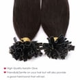 thumbnail image 5 of Benehair Thick 1g Keratin Nail U Tip 100% Remy Human Hair Extensions Pre Bonded Fusion Glue Seamless 100G Brown 16"-24", 5 of 13