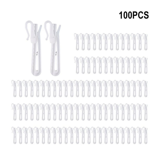 Lot De 100 Crochets De Rideaux En Métal Pour Rideaux Crochets De Rideaux En Metal Robustes Crochets De Rideaux En Metal Massif Polyvalents Et Faciles A Installer Acier Inoxydable 91945645