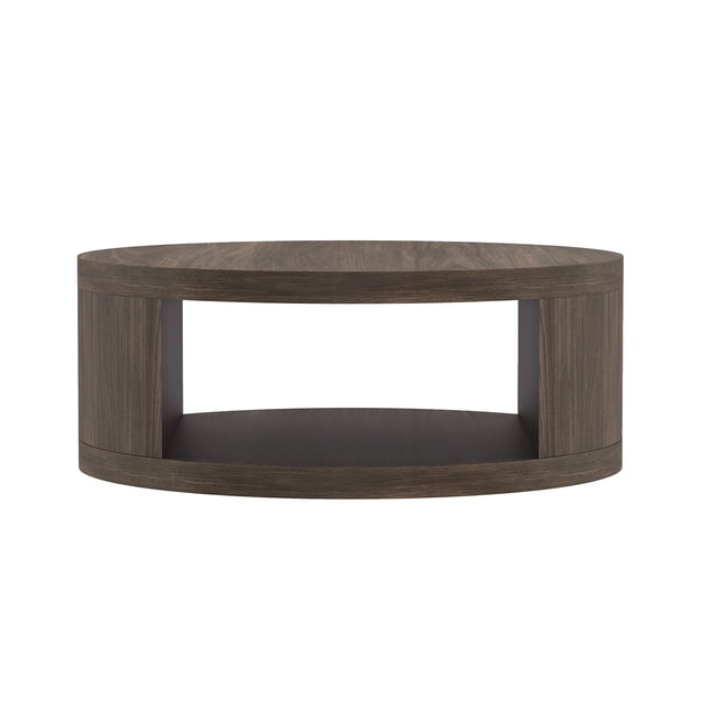 Alure Table Basse Ronde Contemporaine de 36 Pouces en Noyer